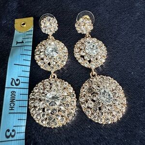 Gold Crystal Drop Earrings - Elegant Women’s Jewelry